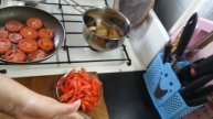 Вкусный обед из баклажан с тушенными овощами по Грузинский