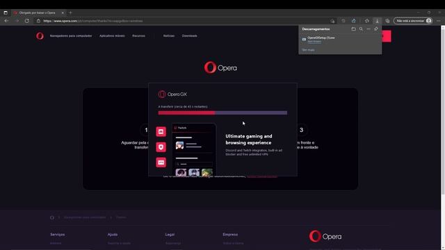 Como instalar o Opera Gx | How to install Opera Gx