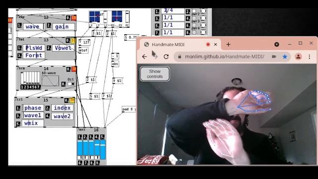 Pure Data Gesture Control through Chrome web browser