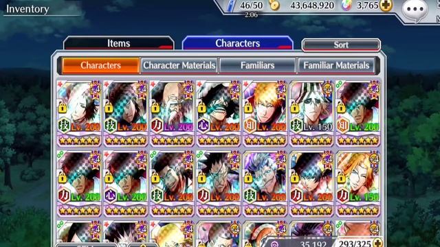 200 Days account chowcase ! | Bleach brave souls | My account chowcase