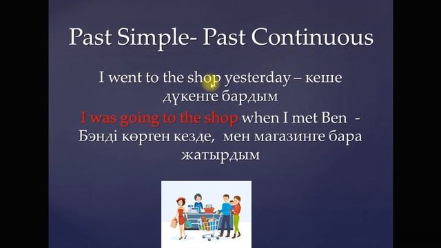 past continuous қазақша