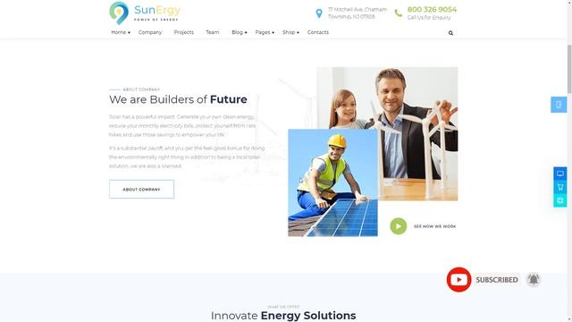 Green Energy and Ecology Multipurpose WordPress Theme - Sunergy