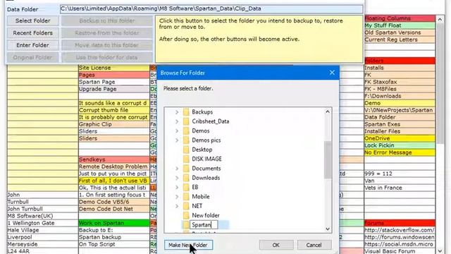 Spartan Demo Backup and Data Location