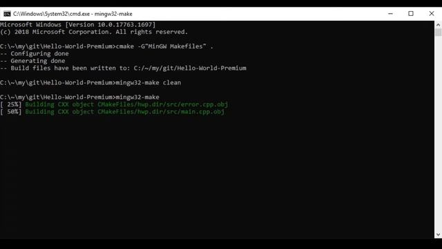[April fools] How to compile Hello World Premium on Windows
