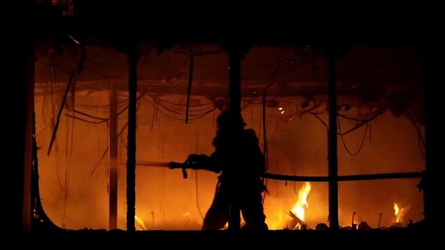 videoblocks brave fireman inside burning building fire extinguishing fire brigade inside burning pr