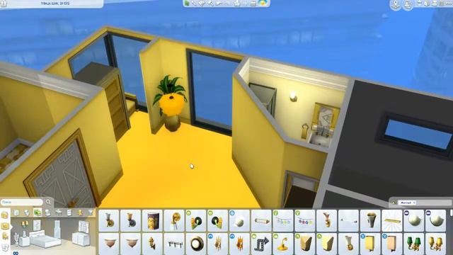 The sims 4 КВАРТИРА В ЖЕЛТОМ ЦВЕТЕ