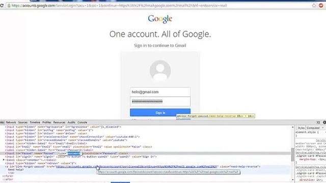 Finding the hidden password in Google Chrome without any software!