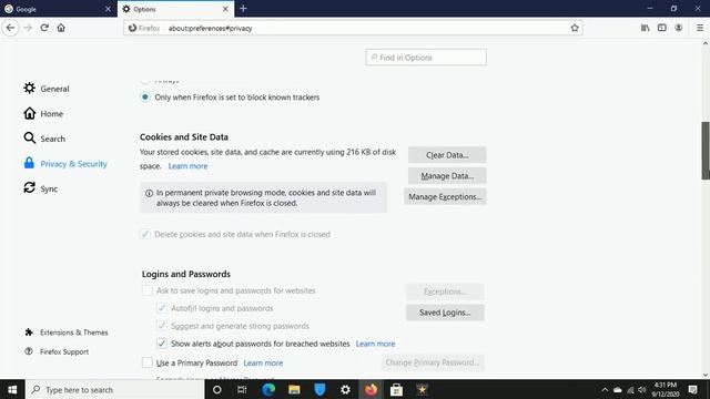 How To Turn Off Mozilla FireFox search History