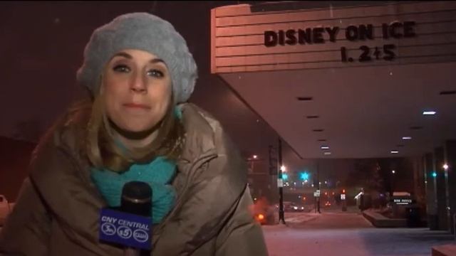 Families brave the snow for opening night of Disney on Ice