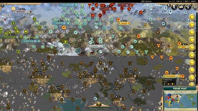 Civilization 5: 60+ Civ OLD WORLD Brave New World Gameplay [Civ 5 AI Only Mods] - Part 30