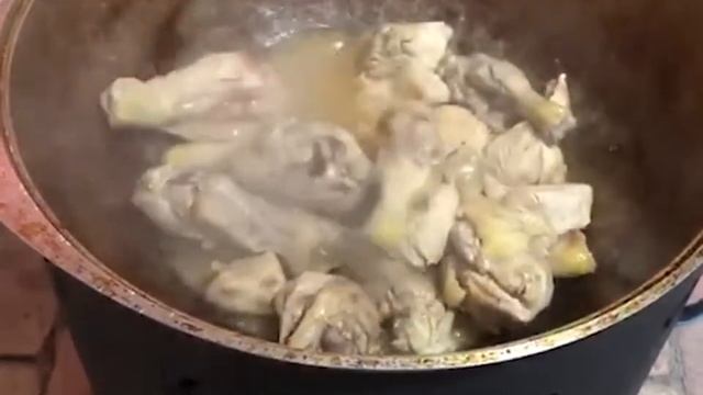 Американо-узбекское Чахохбили - готовим в казане - Cooking Chakhokhbili