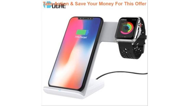 DCAE 10W Qi Wireless Charger For iPhone 11 XS XR X 8 2 in 1 Fast Charging Dock For Apple Watch iwa