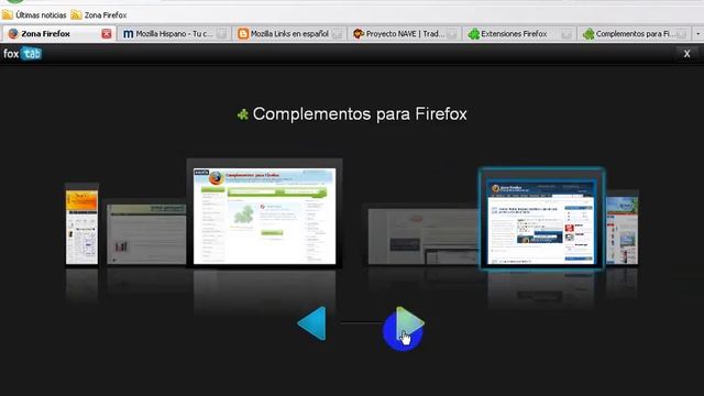 Cambiando entre pestañas con FoxTab