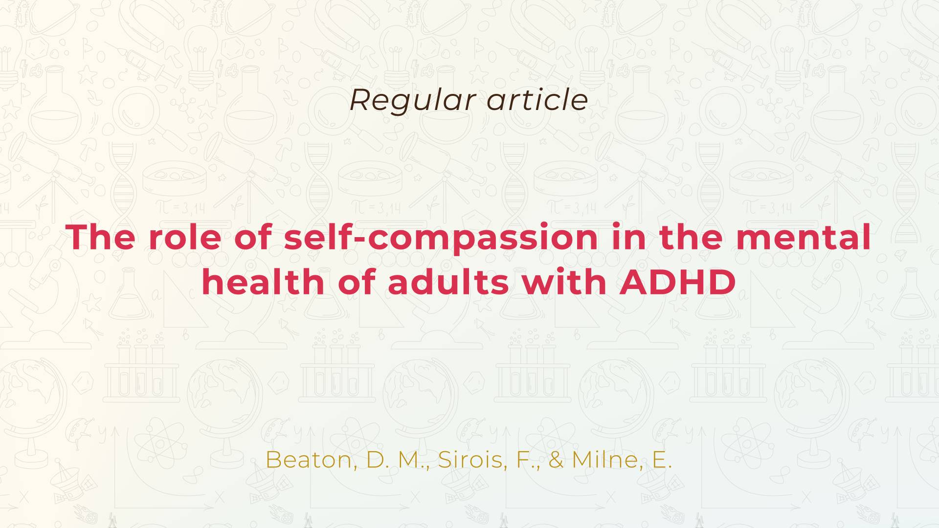 The role of self-compassion in the mental health of adults with... | Journal of Clinical Psychology