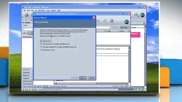 Netscape® 7: Setup an email account