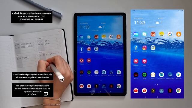 Použití diáře a jeho synchronizace s online kalendářem | Pero Neo Smartpen z PíšuChytře.cz