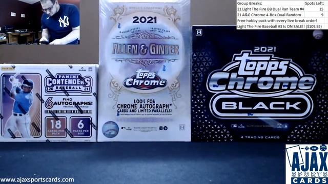 12/17: 2021 Contenders BB, Ginter Chrome, Chrome Black and much more!