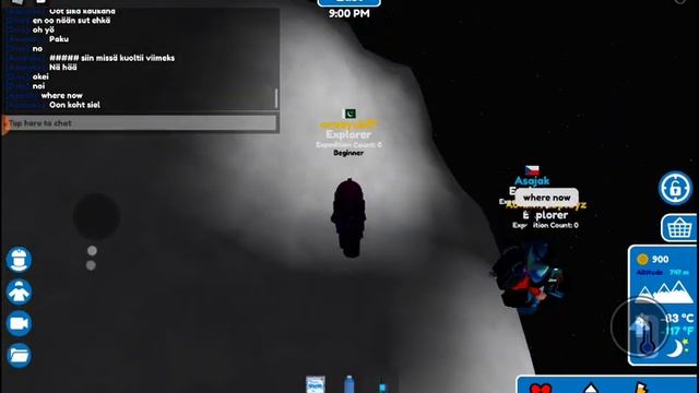 4 brave people go from Camp 1 to camp 2 in antartica (roblox?