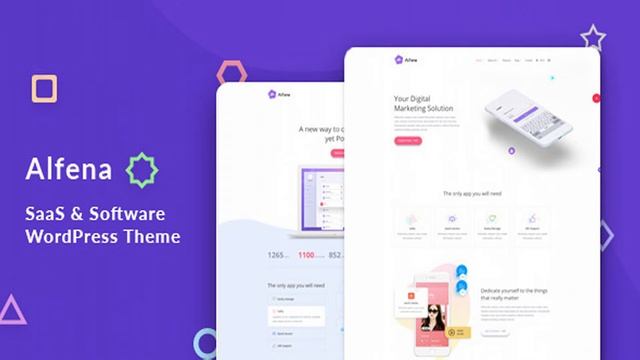 Alfena - SaaS Startup WordPress Theme | Themeforest Website Templates and Themes