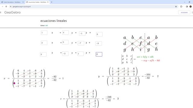 ecuaciones lineales – GeoGebra   Google Chrome 2024 03 30 13 47 03