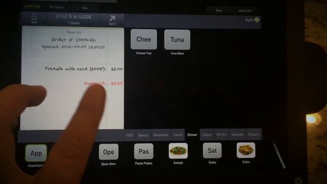 Lavu Tabs - Set Up and Pre Auth