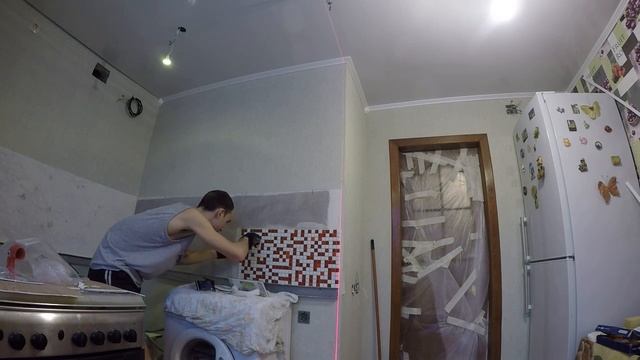 Ремонт на кухне. Впервые Alex Men выкладывает мозайку на рабочей зоне фартук. 29 01 2018