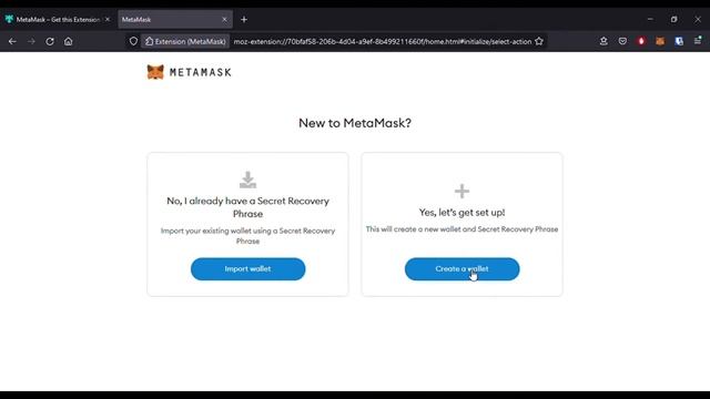 Setup your MetaMask account on Firefox