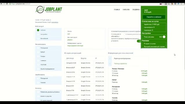 Видеообзор проекта Jobplant. Расширение для браузера Google Chrome