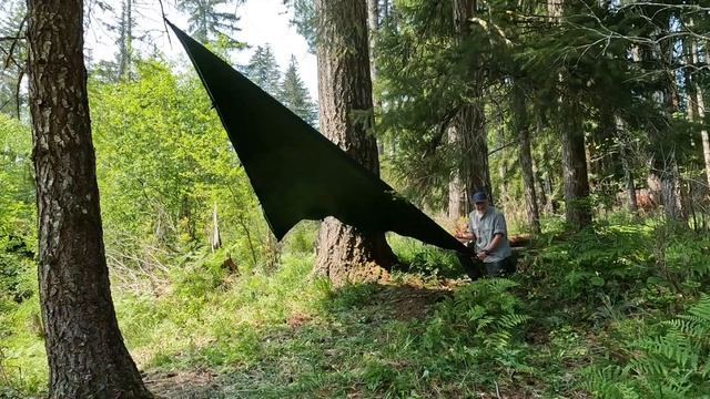 TARP TUTORIAL: Easy PLOW POINT configuration requires minimal gear... pitch it in 3 minutes!