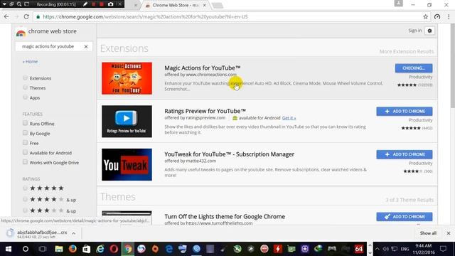 Customize youtube settings with Magic Actions شاهد اليوتيوب بإعداداتك الخاصة