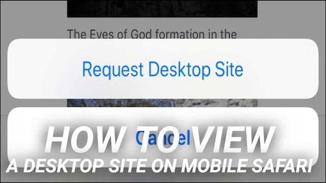How to View a Desktop Site on Mobile Safari