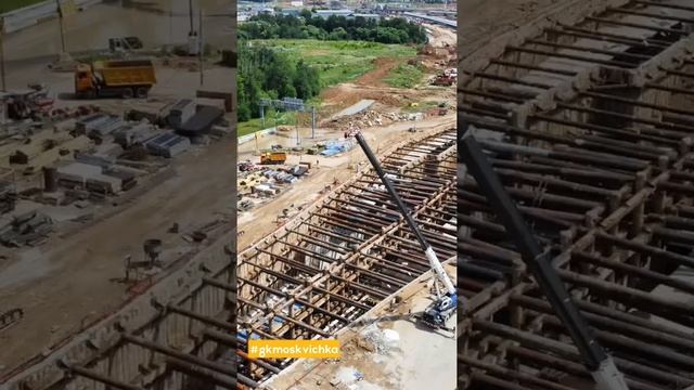 Строительство электродепо Столбово в Коммунарке, рядом с ЖК Москвичка