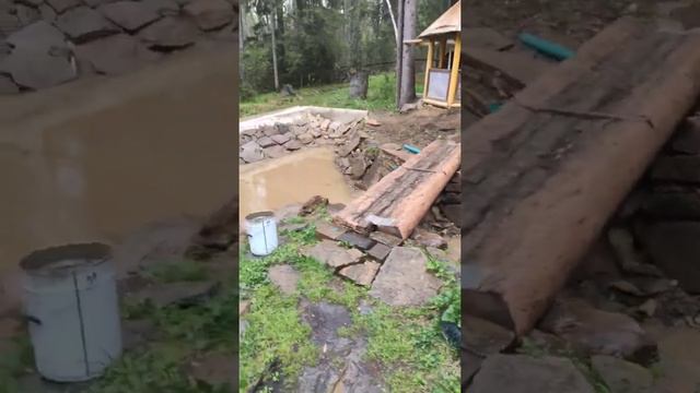 Заполняем бассейн водой в лесу 2022 Златоуст #бассейн #лес #леснойбассейн #водоëм  #златоуст