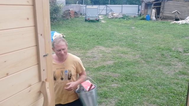 21 июля 2024г. Покраска бани. Начали новое строительство)))