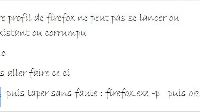 resoudre du probleme profil de firefox