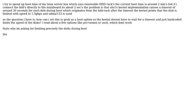 DevOps & SysAdmins: linux kernel option to set sata disk to udma/133 1.5gbps
