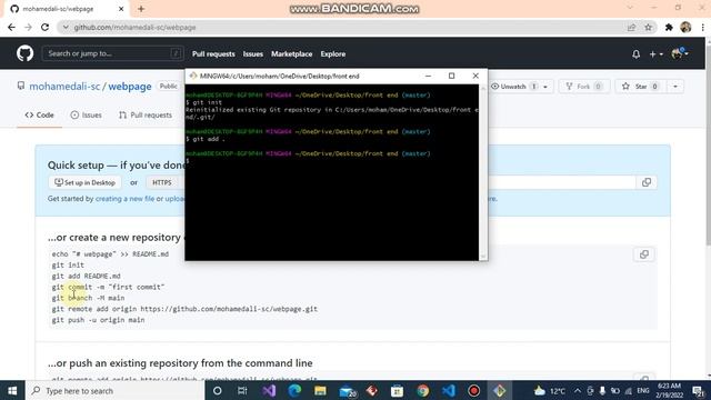 طريقة رفع المشروع علي github