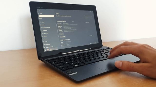 WINDOWS 10 running on Asus Transformer Book T100TAL
