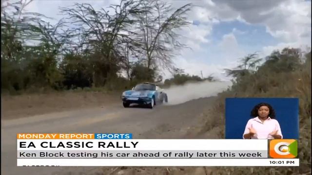 American Ken Block testing his car ahead of East Africa Safari Classic rally later this week