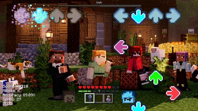 Играем Против Стива Uoh | Vs Steve Bedrock Edition |Фнф Мод