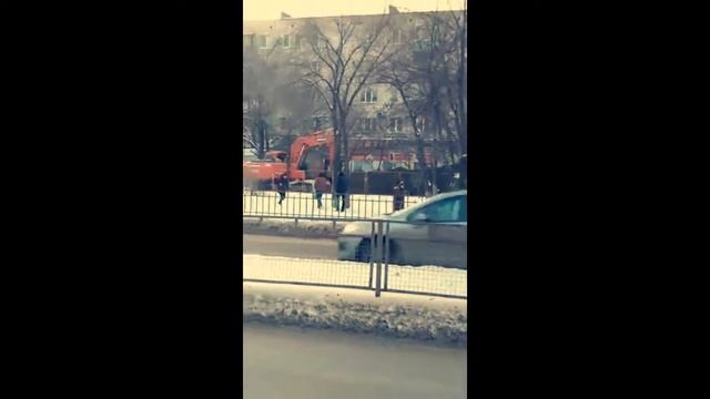 Стройка коллектора для ЖК Парк Европейский (26.02.2018)