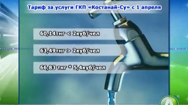 Тарифы Костанай су