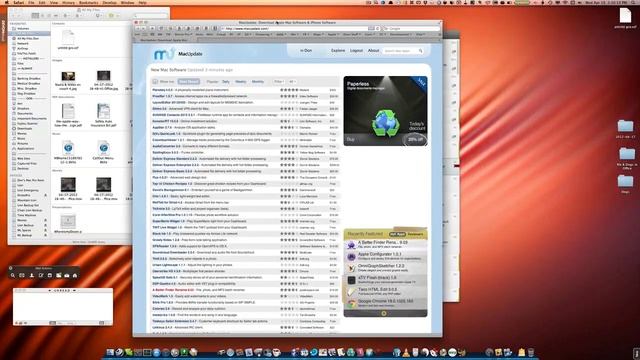 Deskovery minimizing a Safari window