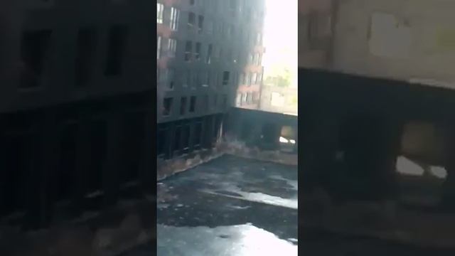 последствие. после пожара на стройке в москве-очаково.8 мая.