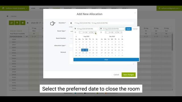 [OBSOLETE] How Close & Open a Room For Miscellaneous Allocation in Softinn PMS (Hotel PMS)
