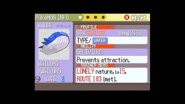 How to get Wailord in Pokemon Sapphire