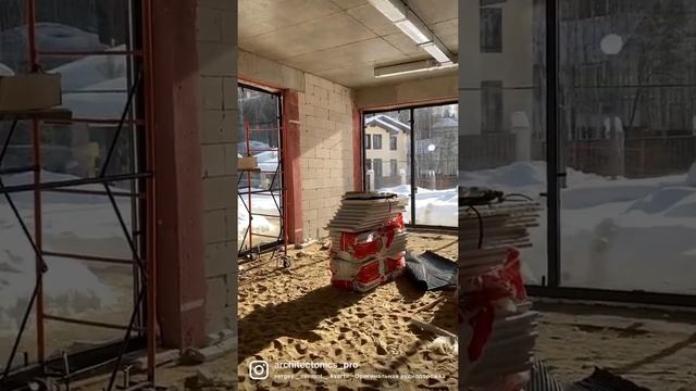 Реализация одноэтажного стильного дома 312 кв.м. #домизгазобетона #одноэтажныйдом #строительство