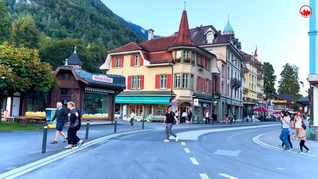 Peaceful evening walk in Swiss Town INTERLAKEN 🇨🇭Switzerland