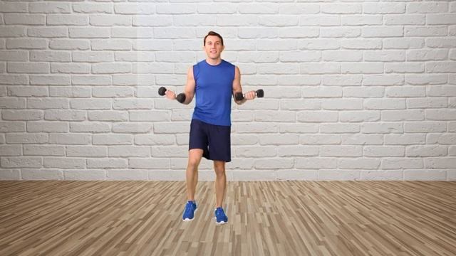 Dumbbell Curl + Low Kick - VimoFit Android Wear Fitness + Apple Watch Fitness