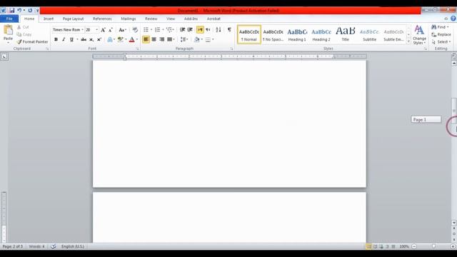 Shortcut Key To Insert A Page Break In Ms Word Document